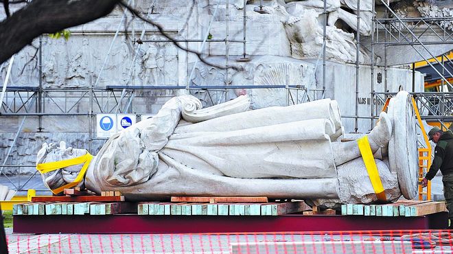 El monumento a Colón, con un futuro incierto